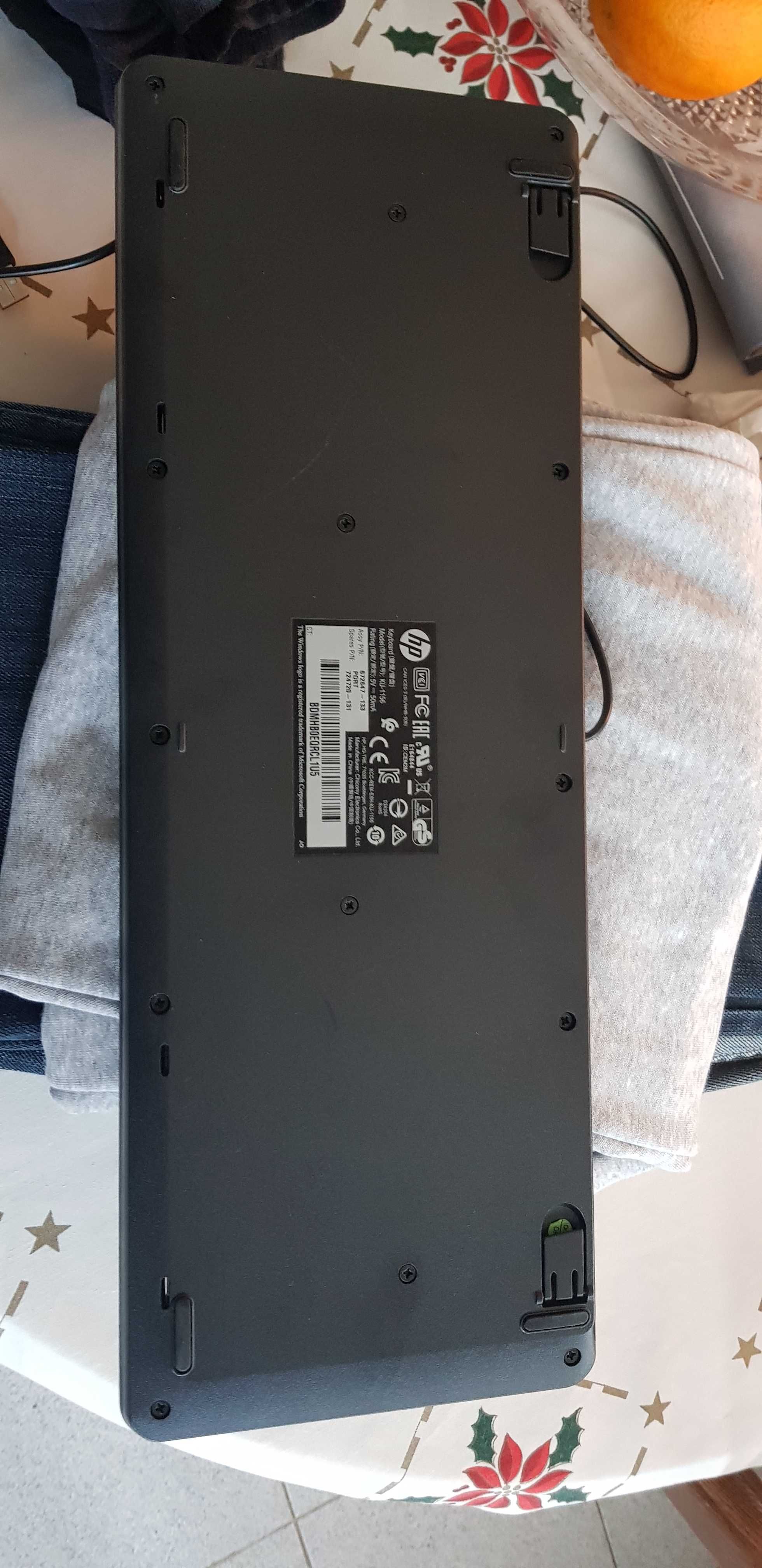 Teclado HP USB preto novo