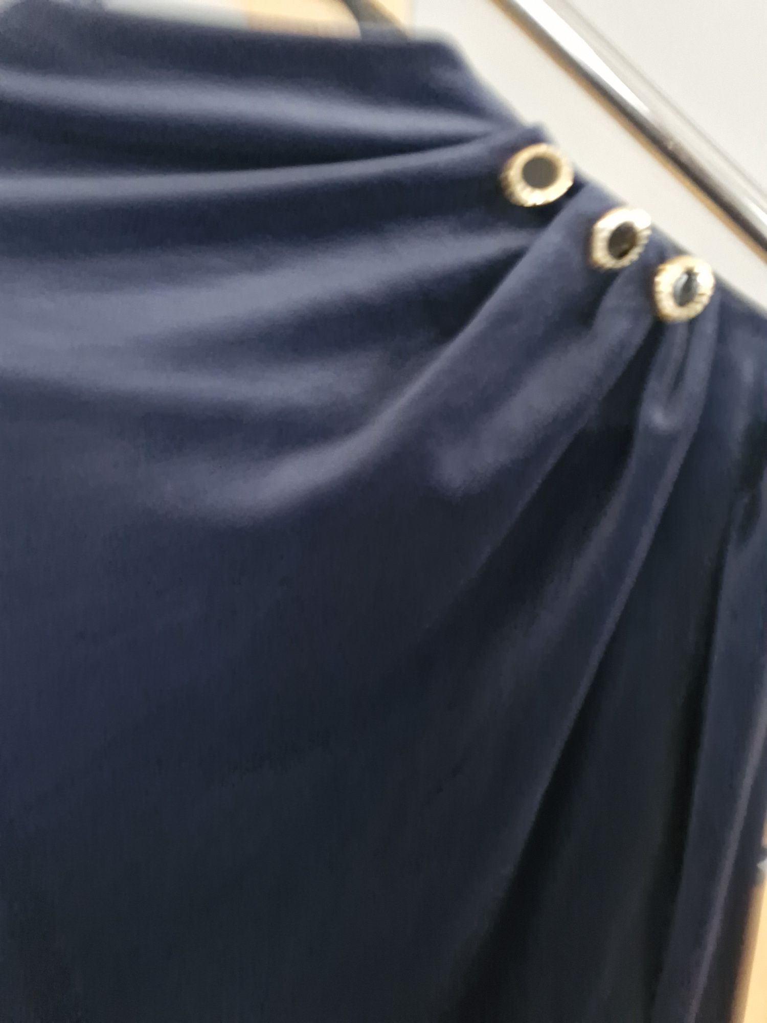 Bluza welurowa granatowa m/l