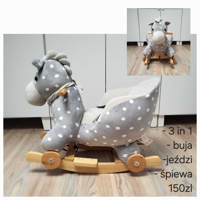 Koń na biegunach w wersji osiołka