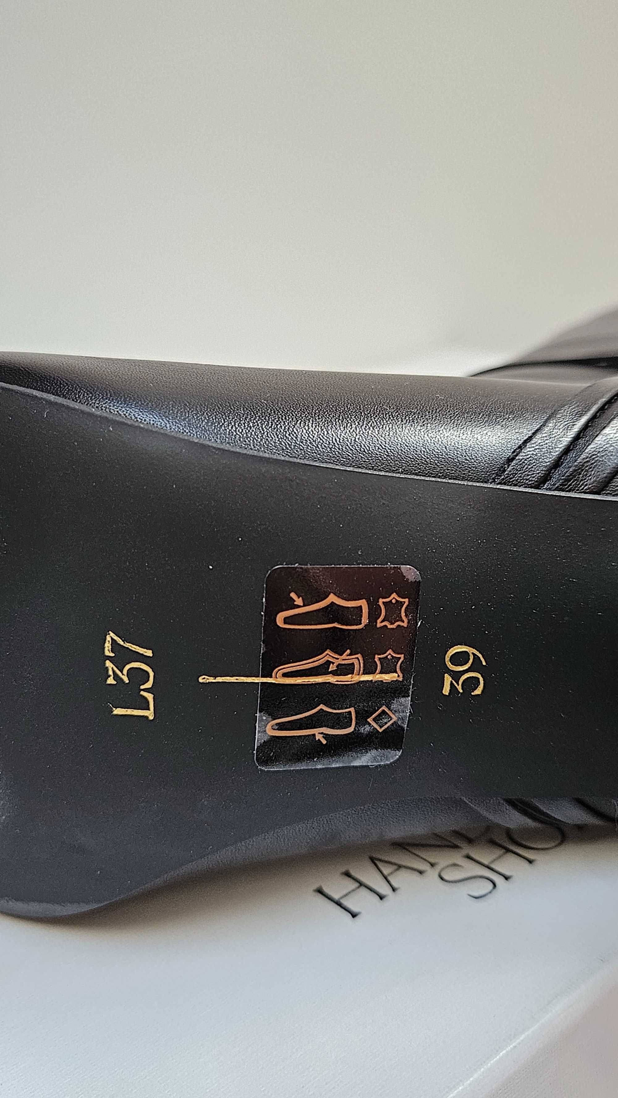 Nowe długie kozaki L37 skóra  kazar 39 25.5cm
