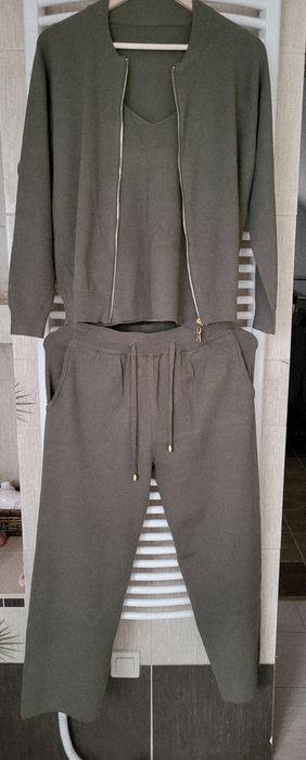 Dres damski dzianinowy 3 częściowy, komplet 3 częściowy L/40 nowy