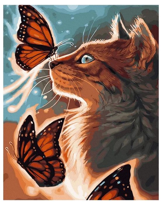 Malowanie po numerach - Lśniący kot 40x50cm Twoje Hobby pudełko,