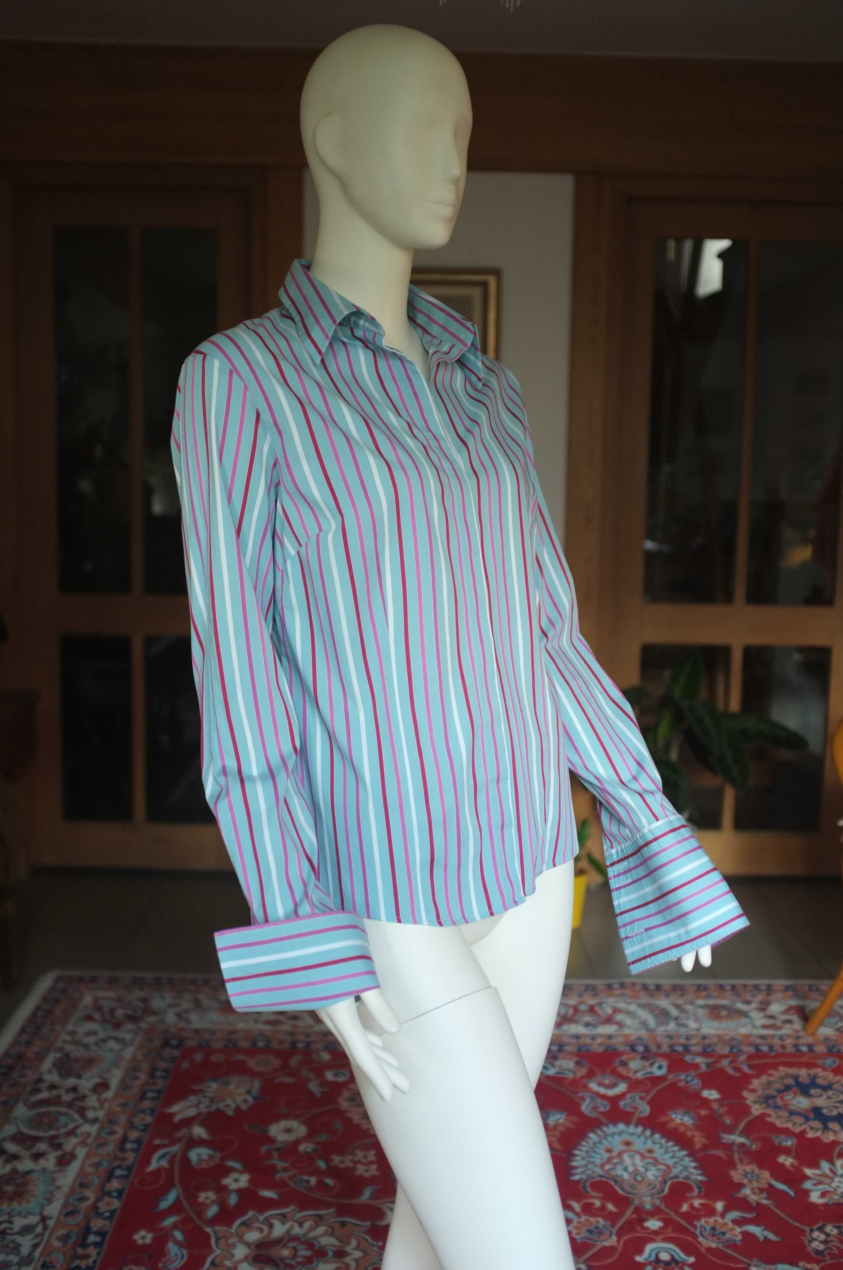 elegancka błękitna koszula Hawes and Curtis ekskluzywna designerska