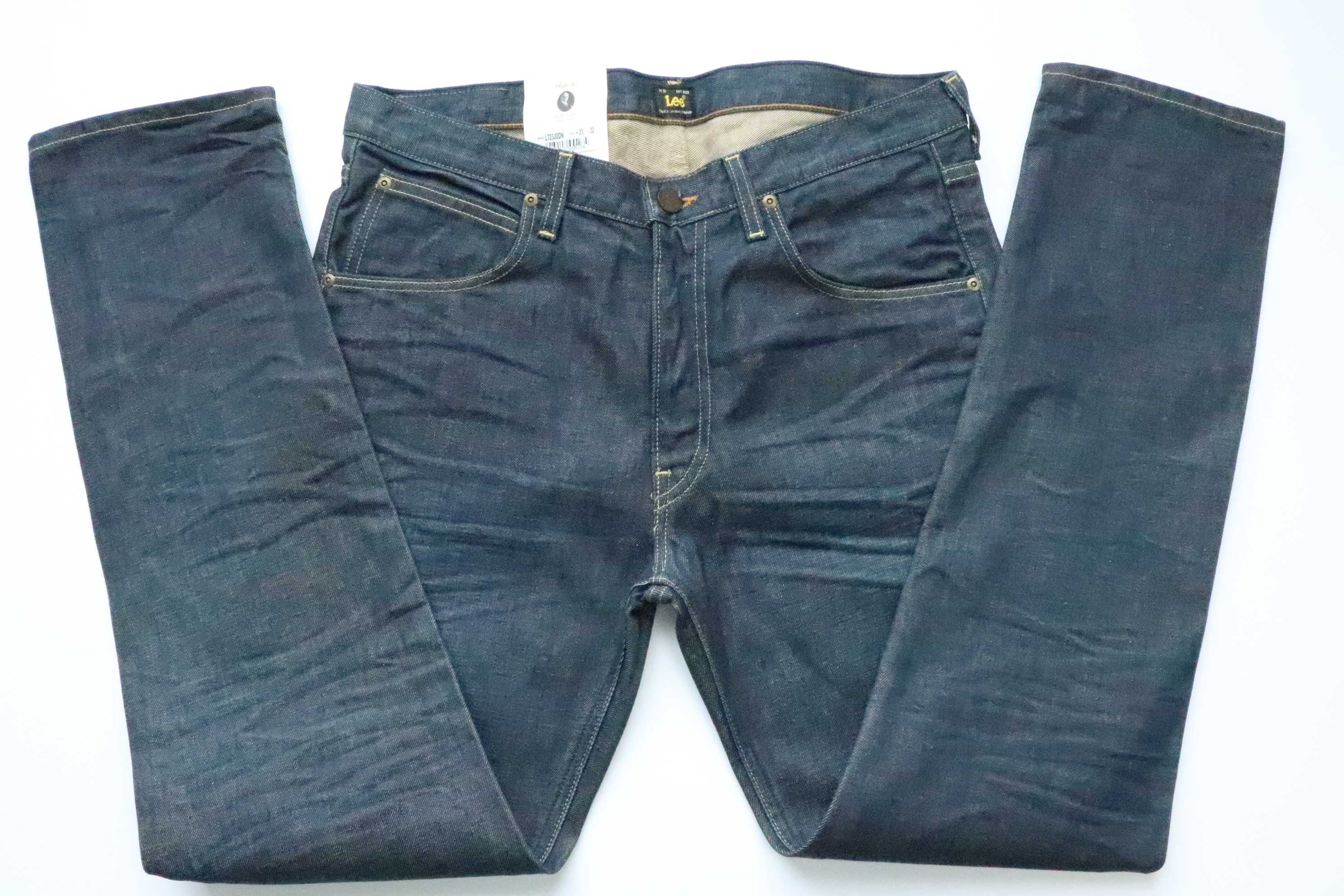 LEE CASH W33 L32 męskie spodnie jeansy regular tapered nowe