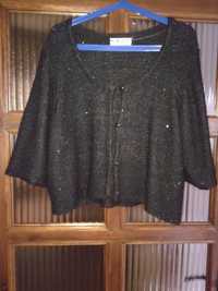 Bolerko / narzutka czarne z cekinami rozmiar L, idealne do sukienki