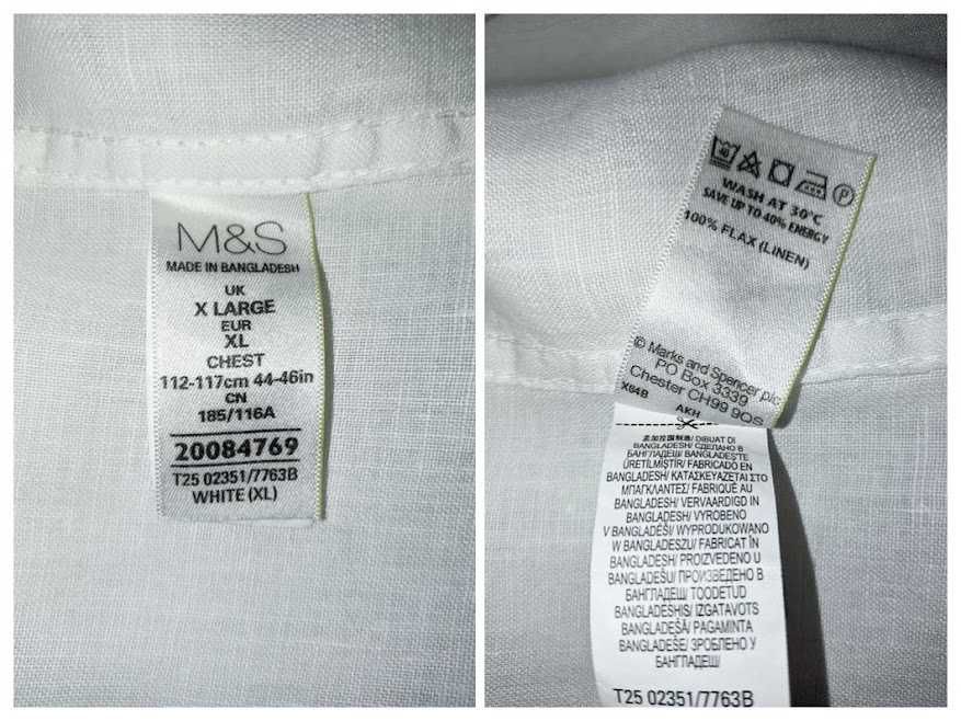 Рубашка Marks & Spencer® лён XL-XXL