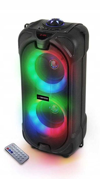 Przenośny głośnik Bluetooth z podświetleniem BT FM LED RGB RYTHM NOWY