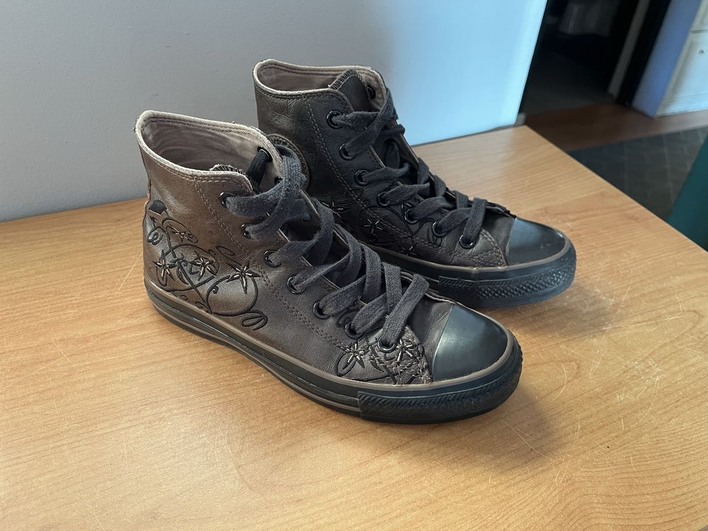 Skórzane brązowe conversy r. 37
