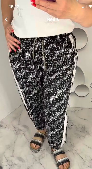 Літні шовкові штани з камінцями Турція