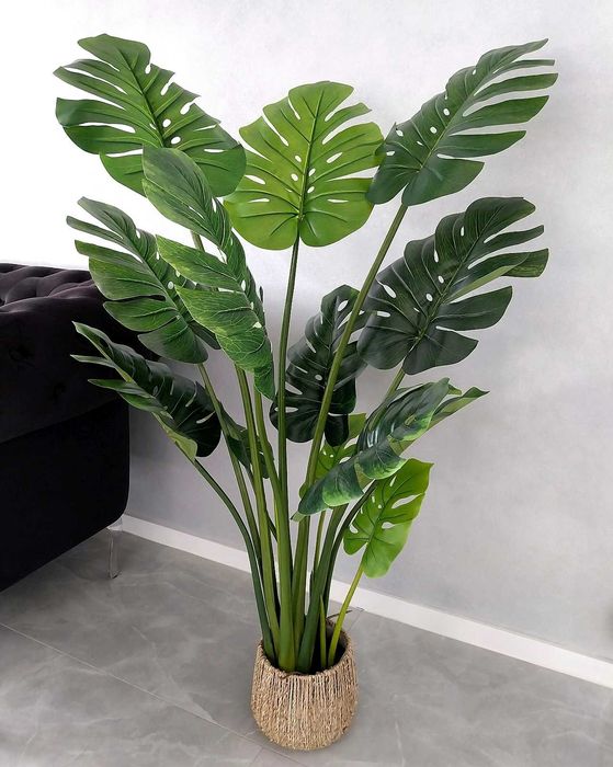 Sztuczna monstera w doniczce wysoka roślina dekoracyjna drzewko 140cm