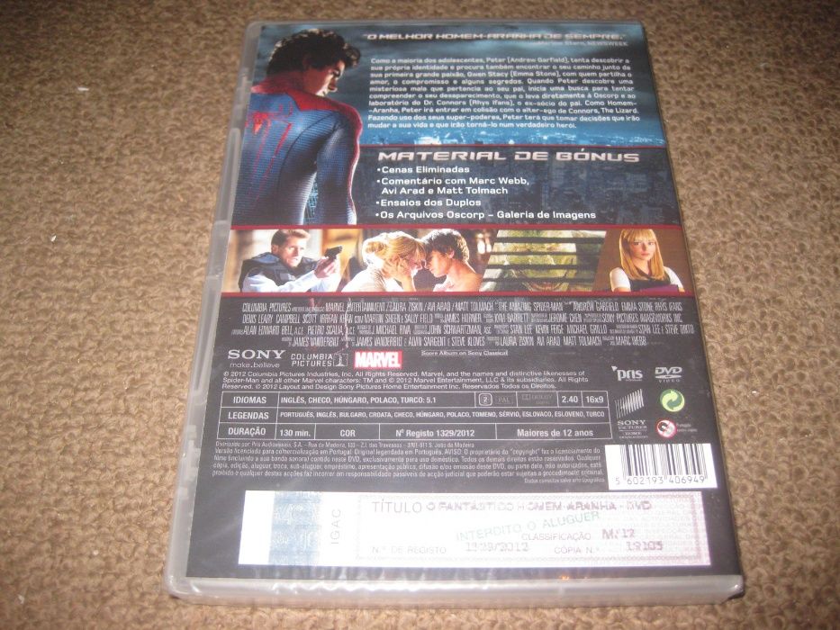 DVD "O Fantástico Homem Aranha" Selado!