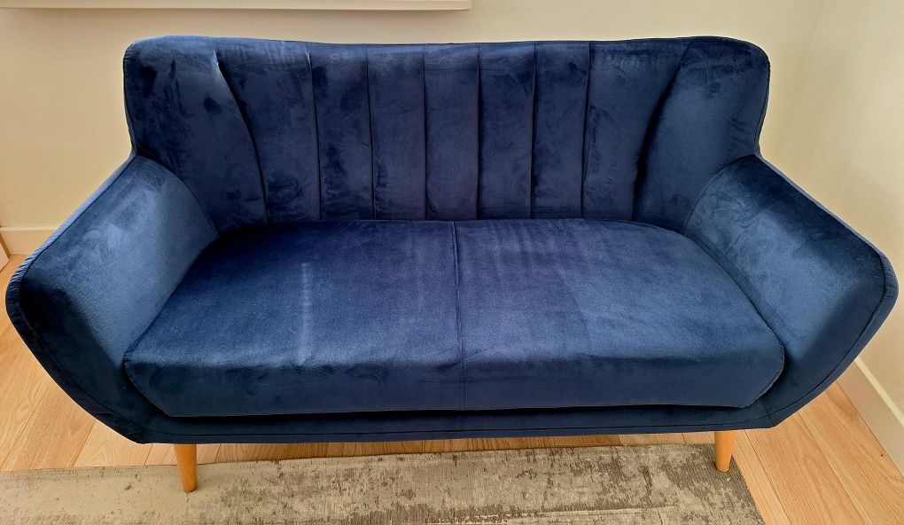 Sofa Motiv Home styl skandynawski/retro granatowa