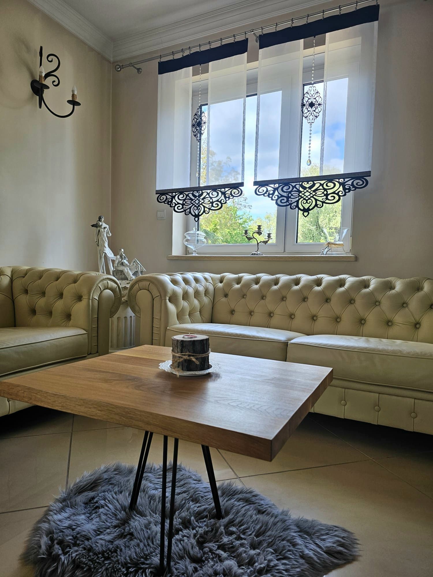 Firany, panele, ażury, rolety - panel line glamour lux