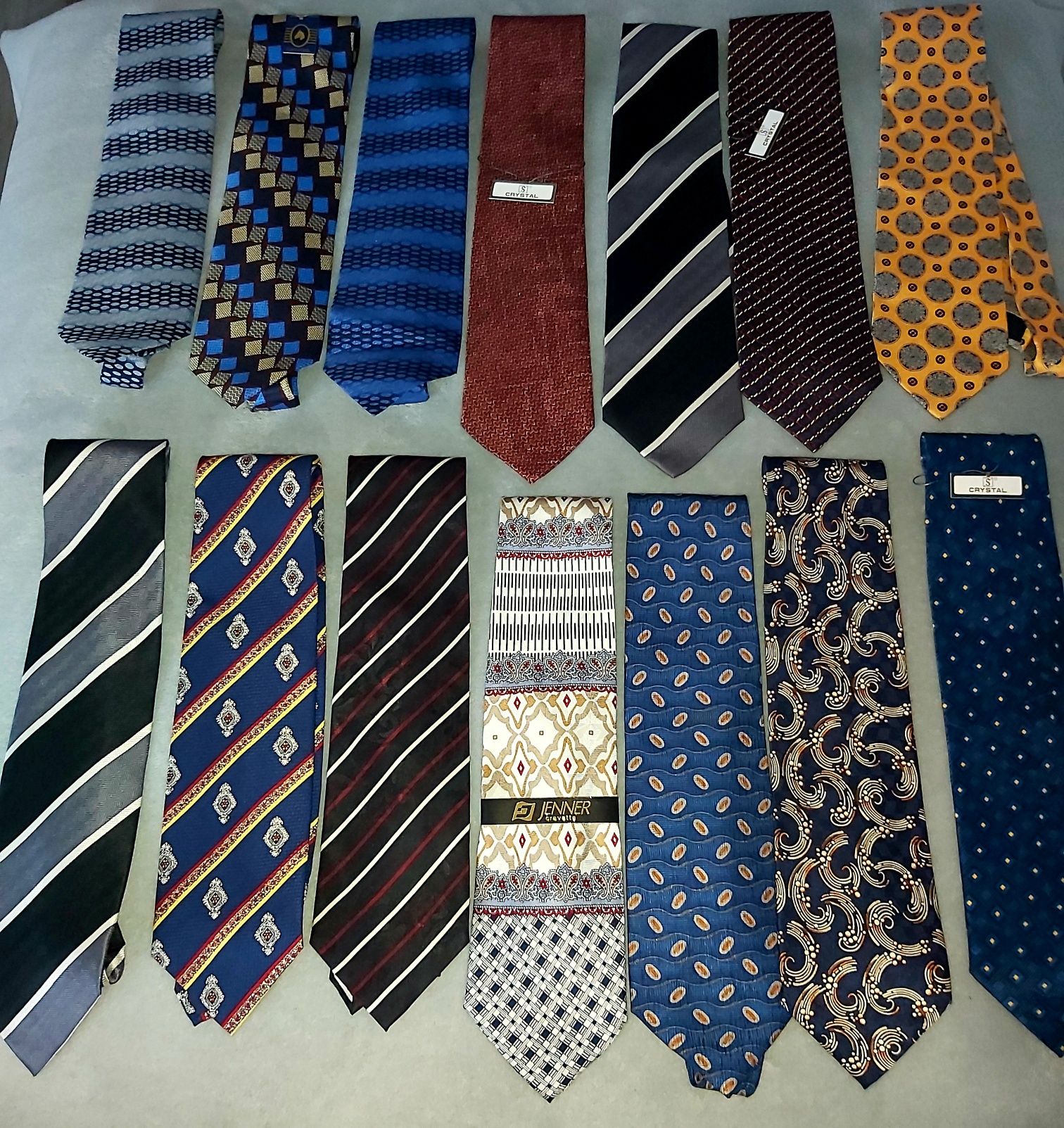 Krawat krawaty 14 sztuk zestaw paczka jedwabne 100% silk! PIĘKNE NOWE