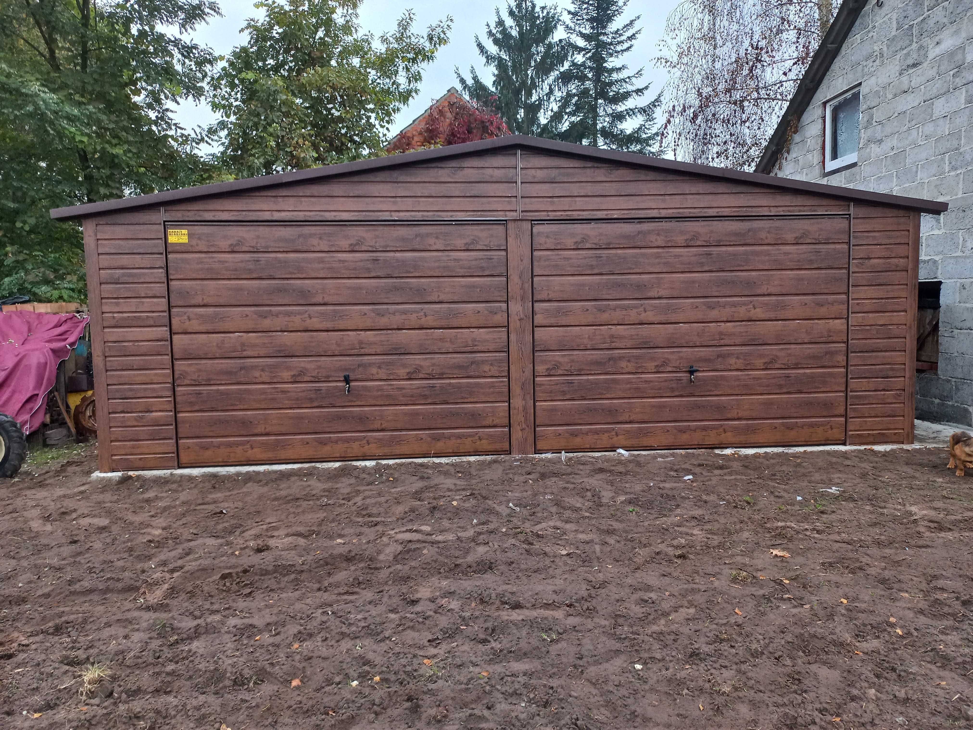 7x6 WIE Garaże Blaszane Garaż Blaszany Blaszak Orzech Blaszaki