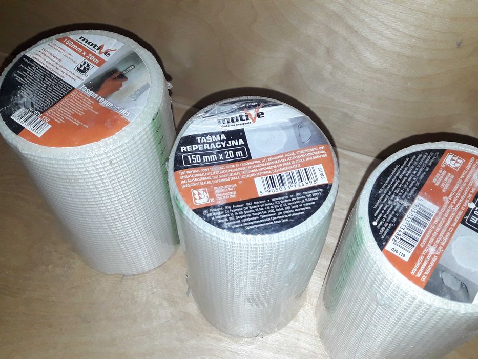 3 X TAŚMA REPERACYJNA z włókna szklanego 150mm / 20m MOTIVE