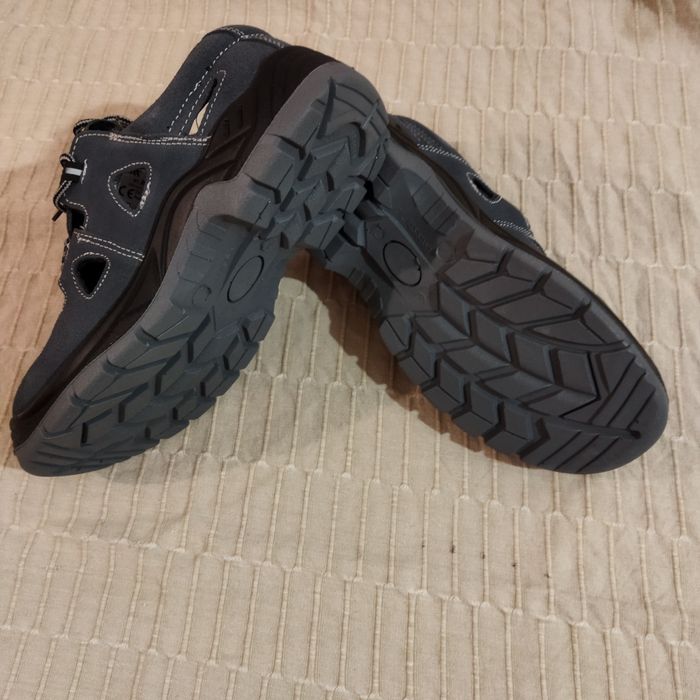 Сандалі шкіряні робочі босоніжки з металевим підноском, спецвзуття