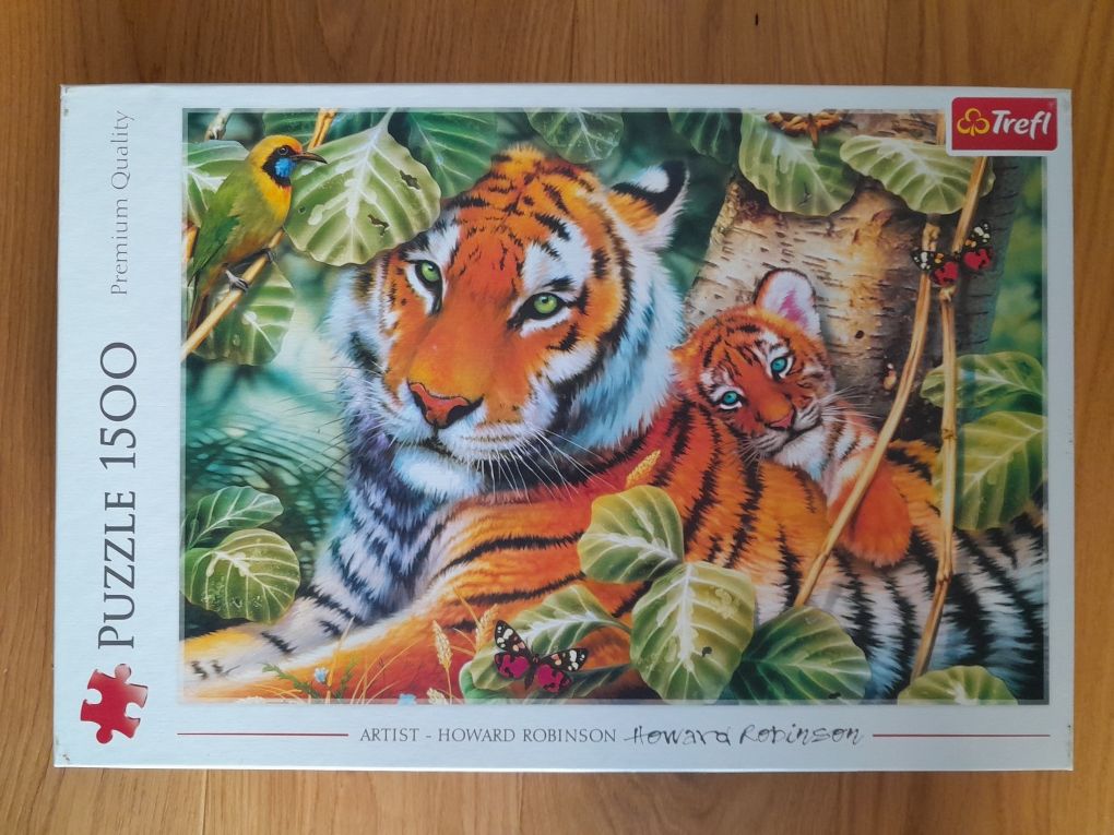 Puzzle trefl 1000 elementów 1500 tygrys pieski