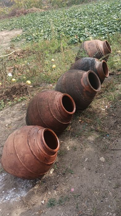 Lote de 5 potes antigos
