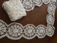 Entremeio / Rodapé em renda de CROCHET, para coser em lençol