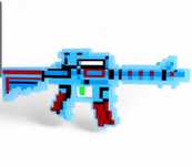 Pistolet Karabin diamentowy zabawka jak Minecraft led dźwięk