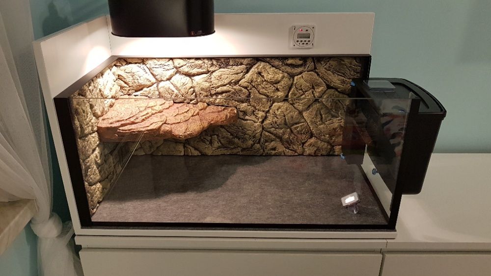 Terrarium akwarium dla żółwia wodnego wodno-lądowego żółw