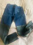 Spodnie rurki 36 elastyczne  jeans/ skóra Miss Sixty