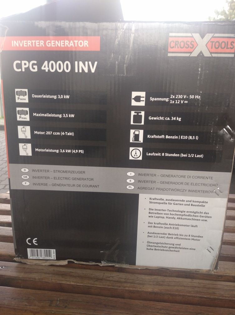 Cross Tools CPG 4000 INV Генератор інверторний

Потужне, довговічне і