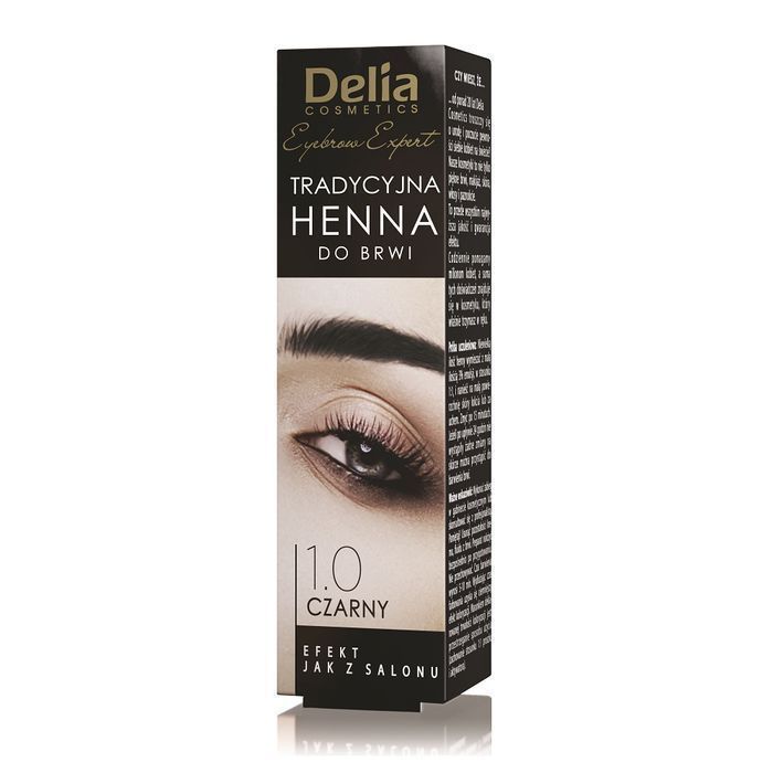 Delia Eyebrow Expert Tradycyjna Henna Do Brwi 1.0 Czerń 2G (P1)