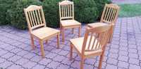 krzesła drewniane proste komplet meble kuchnia stół