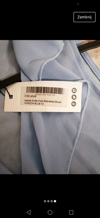 Blekitna Bluzka z falbana 40