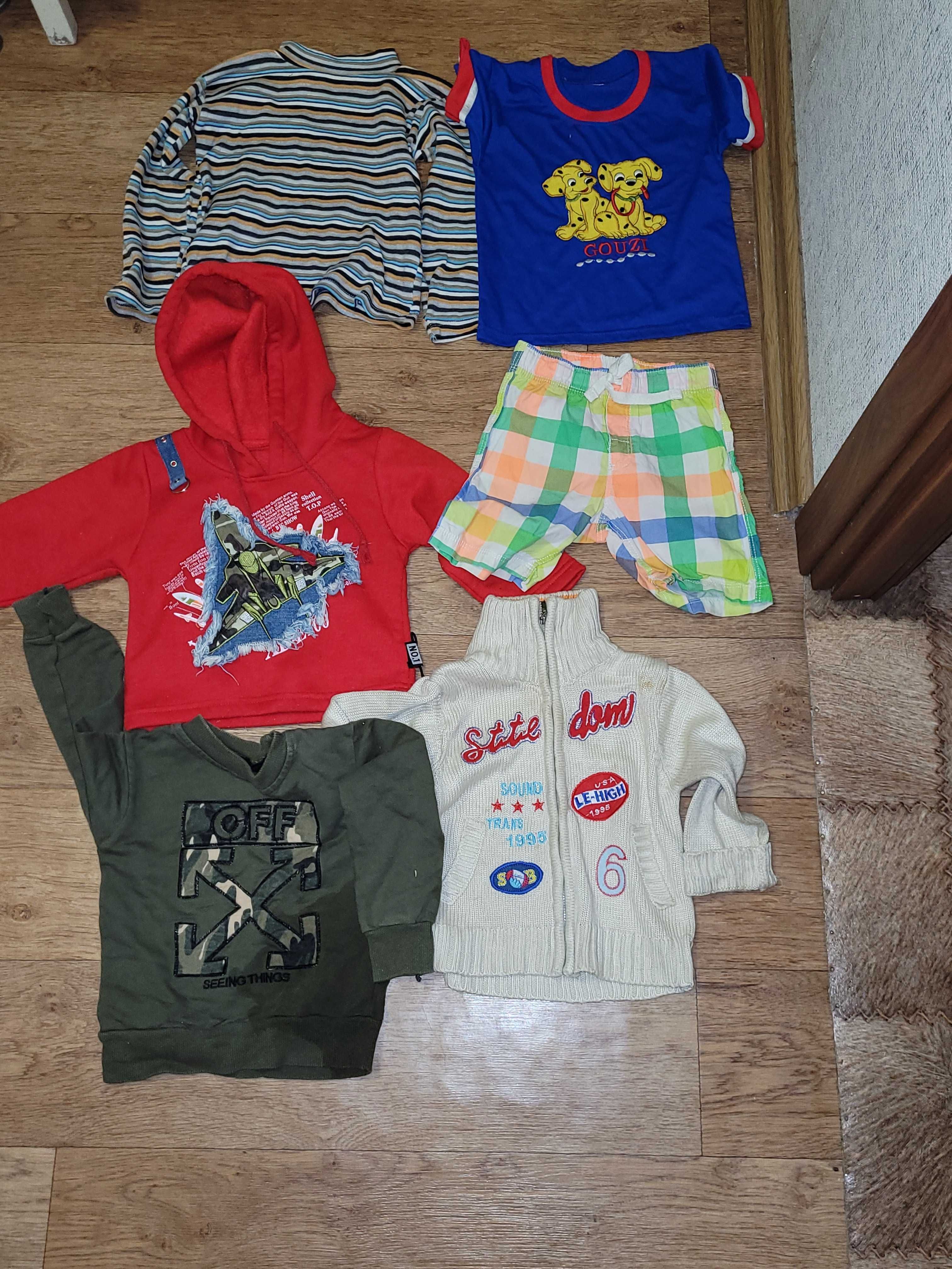 Летние шорты, майки,футболки на мальчика 1-3 годика