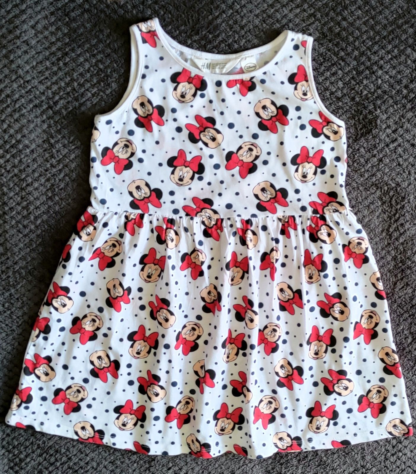 H&M Sukienka z myszką Minnie rozmiar 122/128