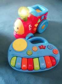 Ciuchcia fisher price jeździ i pianinko