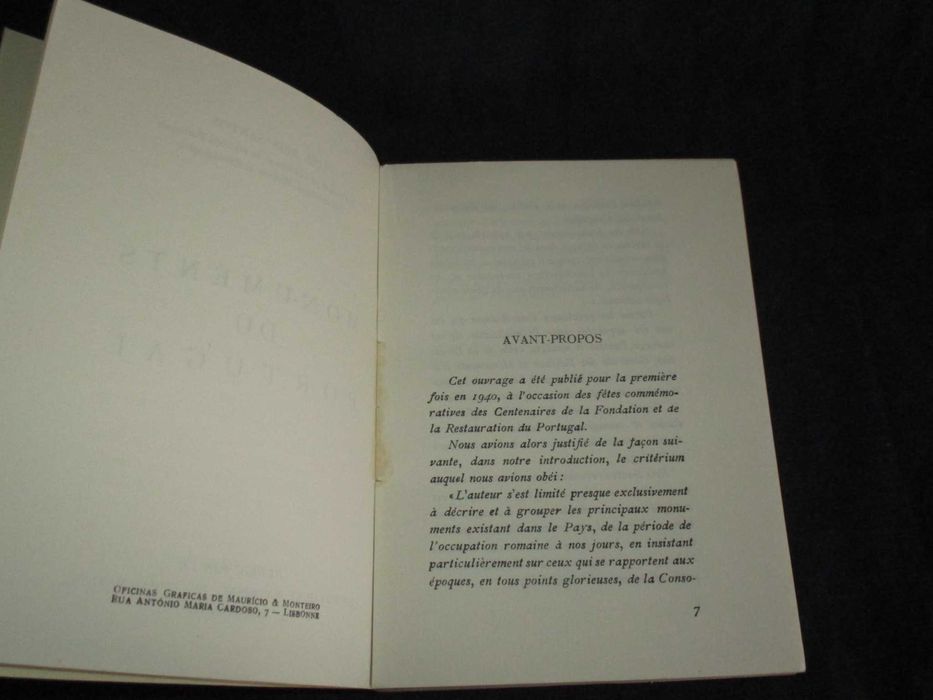 Livro Monuments du Portugal Luís Reis Santos