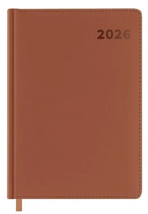 Kalendarz książkowy 2026 A5 brązowy EASY. Easy Stationery