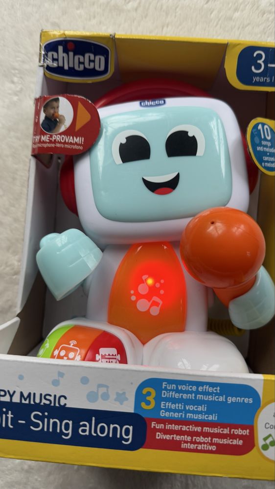 Chicco Happy Music Robit Sing Along śpiewający robot dla dzieci