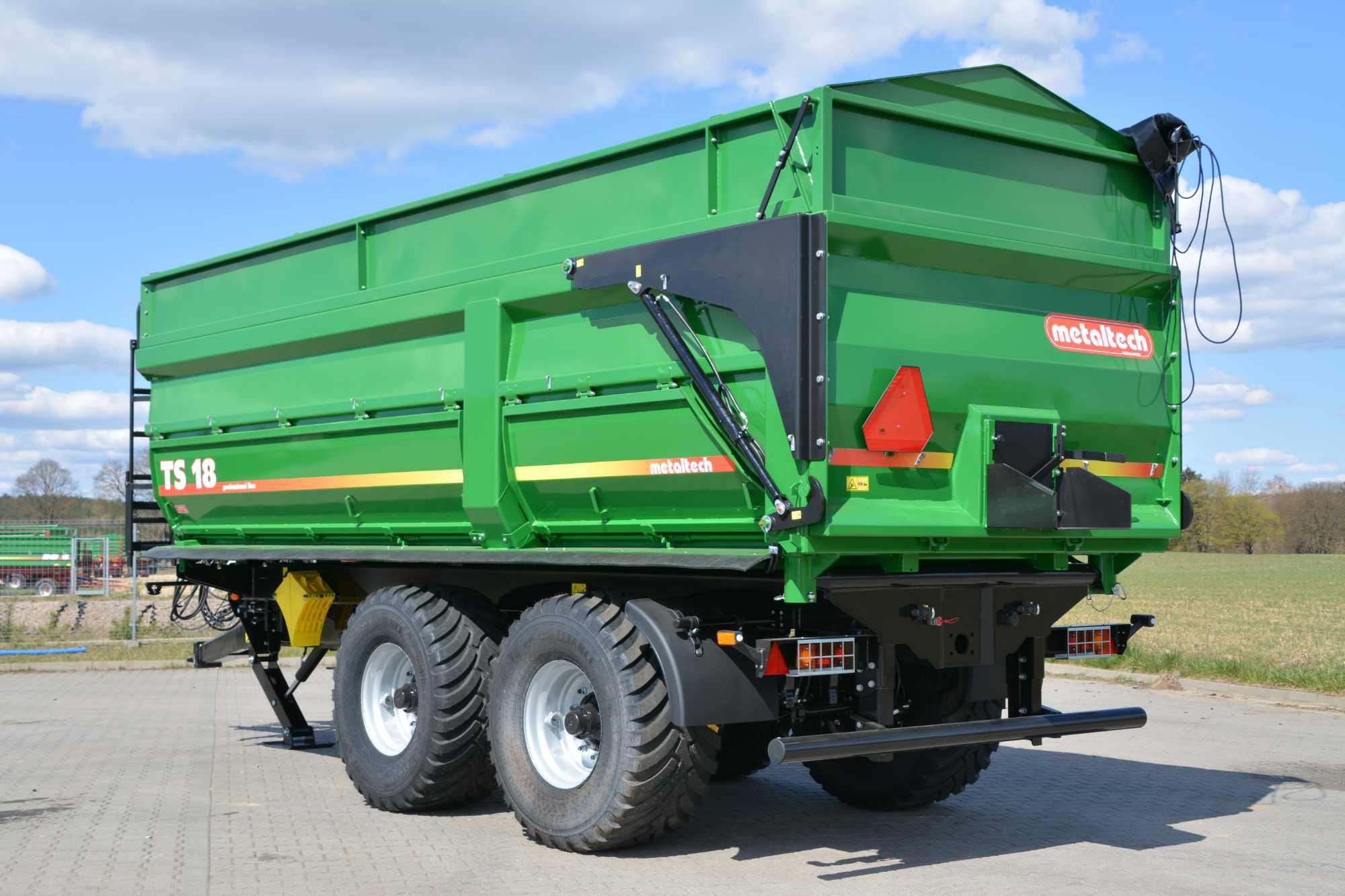 Przyczepa rolnicza skorupowa METAL-TECH TS 18 Ton PROMOCJA OŚ SKRĘTNA