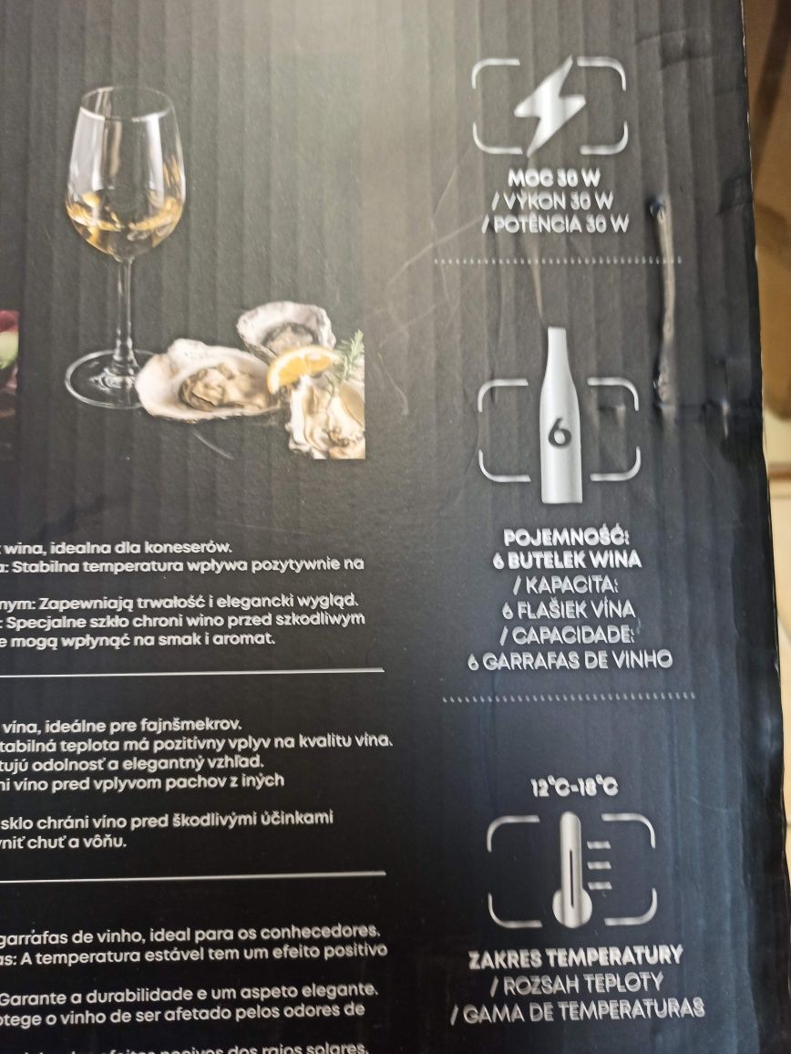 Chłodziarka Lodówka na wino 6 butelek