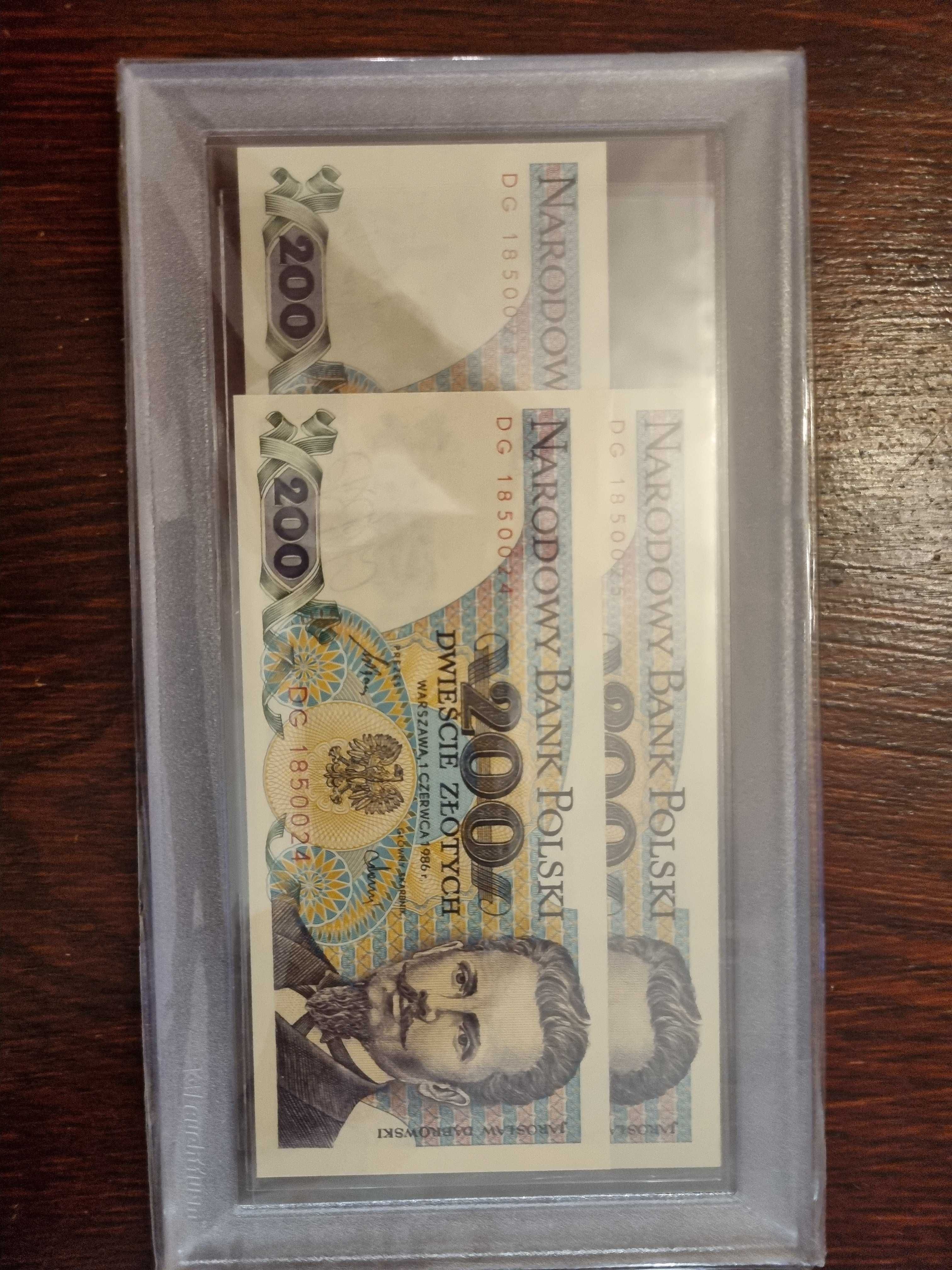 Zestaw banknotów. Każdy rocznik 200 zł PRL