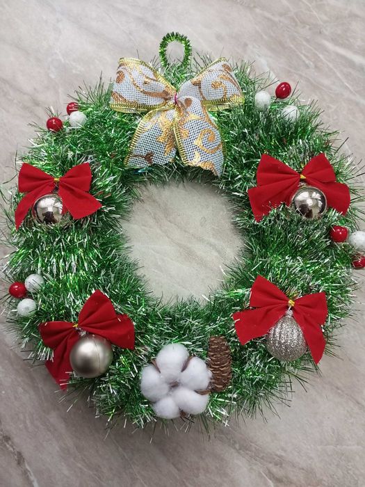 Вінок Різдвяний, віночок на Новий рік, декор, ручна робота