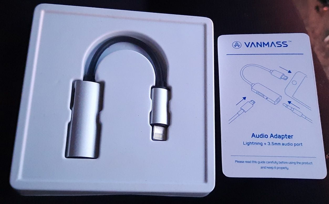 Wyprzedaż! Adapter audio VANMASS 2 w 1 Adapter iPhone 3,5 mm