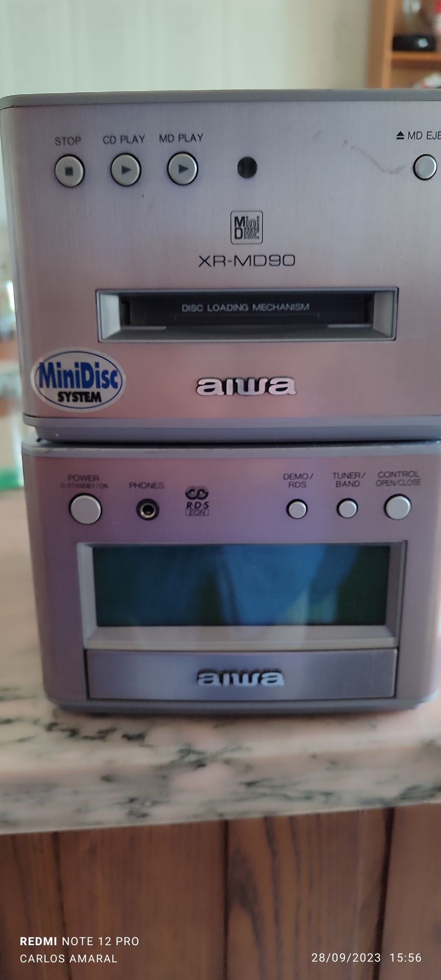 Aparelhagem aiwa mini XR-MD90