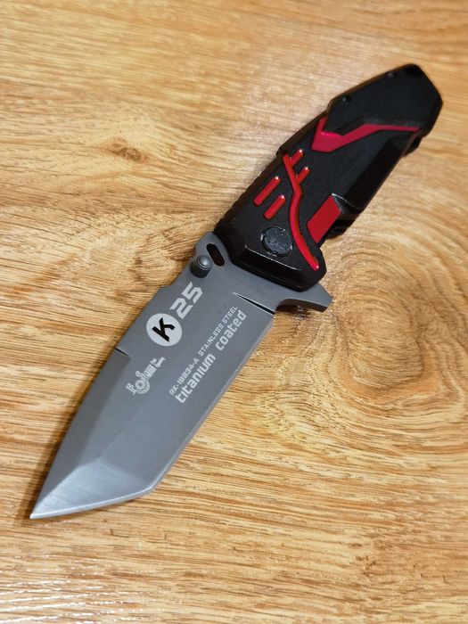 Nóż ratowniczy sprężynowy 3/7Cr17Mov