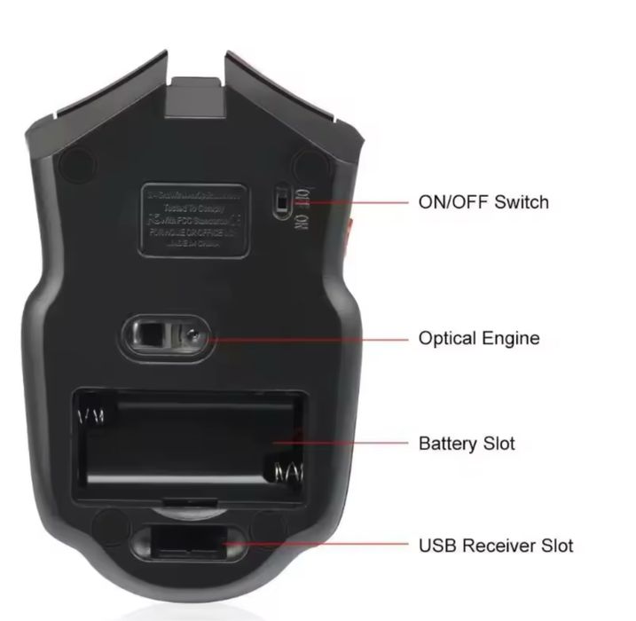 Бездротова миша 1600 DPI для ПК та ноутбука