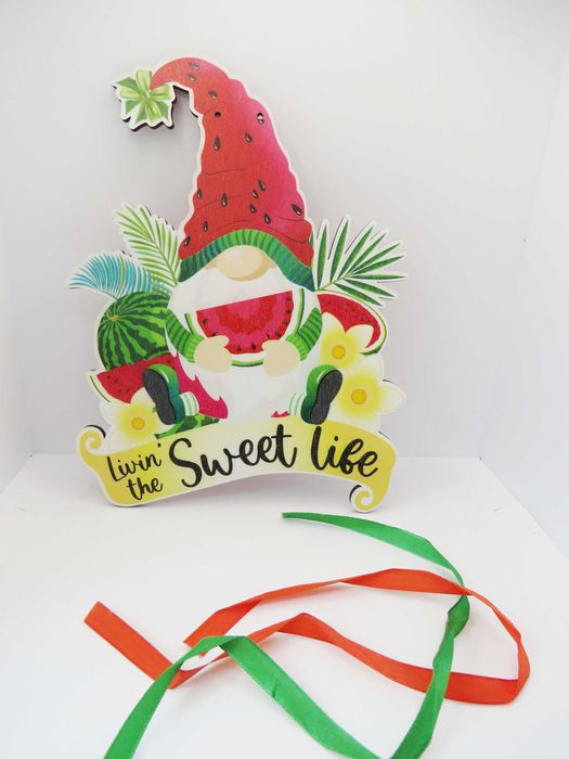 Krasnal ogrodowy drewniana ozdoba na balkon taras KRASNALE ogrodowe