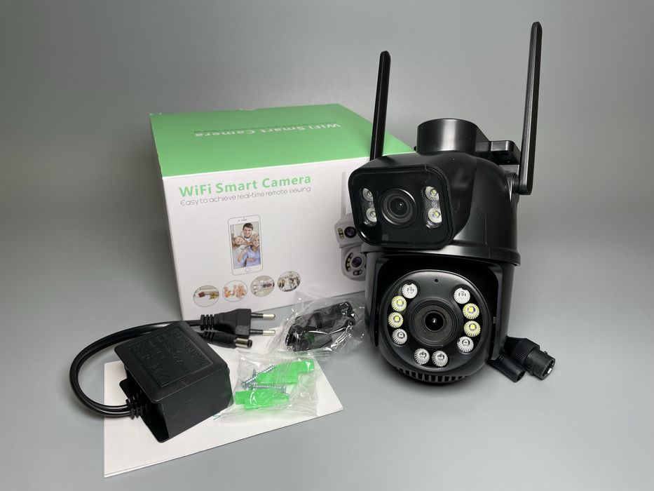 Wifi Двойная камера видеонаблюдения 8 Мп ICsee Подвійна відеонагляду