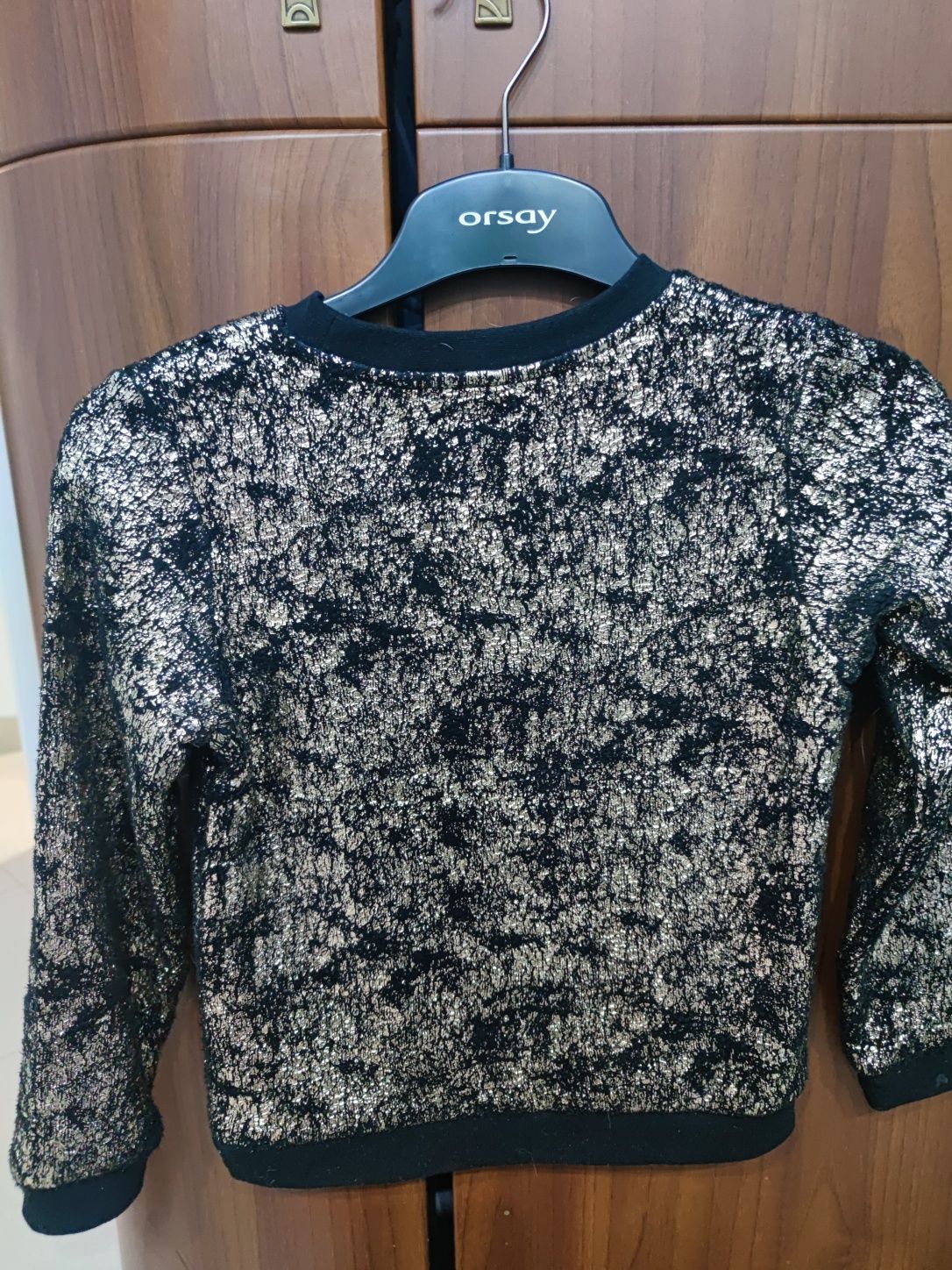 bluza dziewczęca złoto-czarna 134