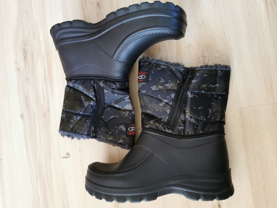 Kalosze Ocieplane Męskie Wysokie Zimowe Śniegowce