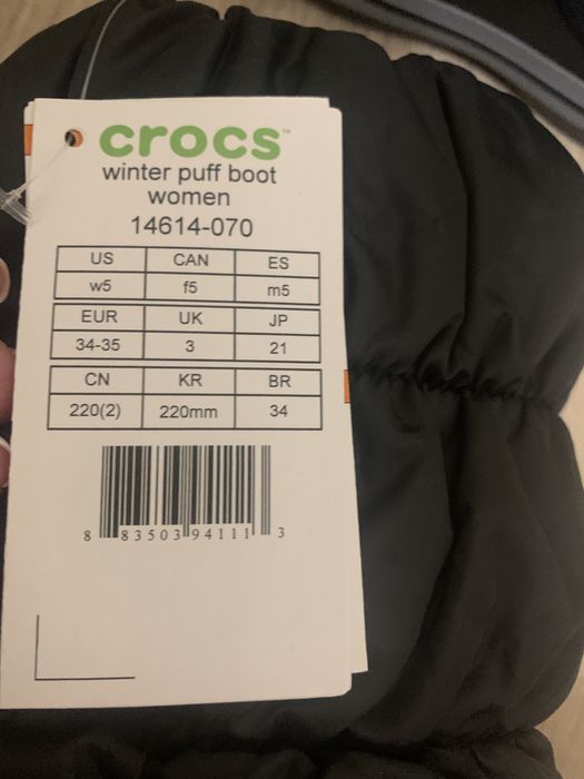 Crocs, сапоги зимові, W5